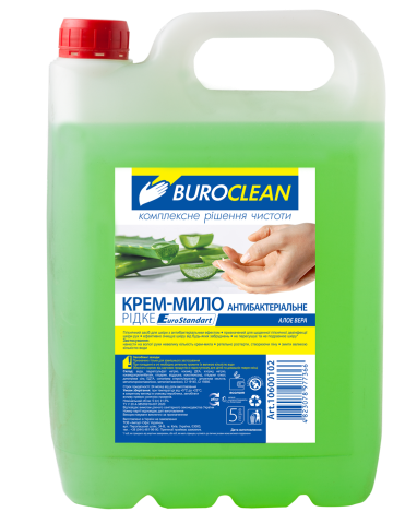 Крем-мило рідке антибактеріальне BuroClean EuroStandart 5л АЛОЕ ВЕРА 10600102